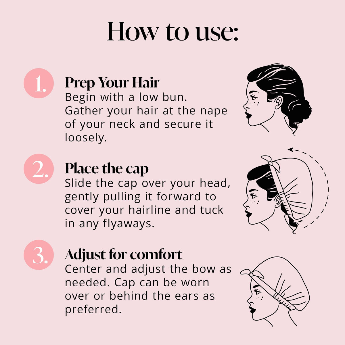 Grace and Company Gramercy shower cap in a bathroom setting