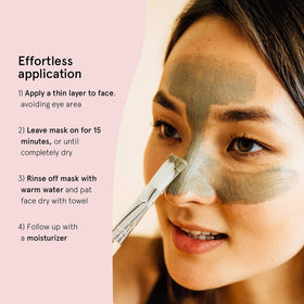 Grace & Stella Dead Sea Mud Mask being applied for a refreshed complexion