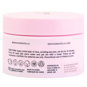 Grace & Stella mud mask spread on skin for even coverage