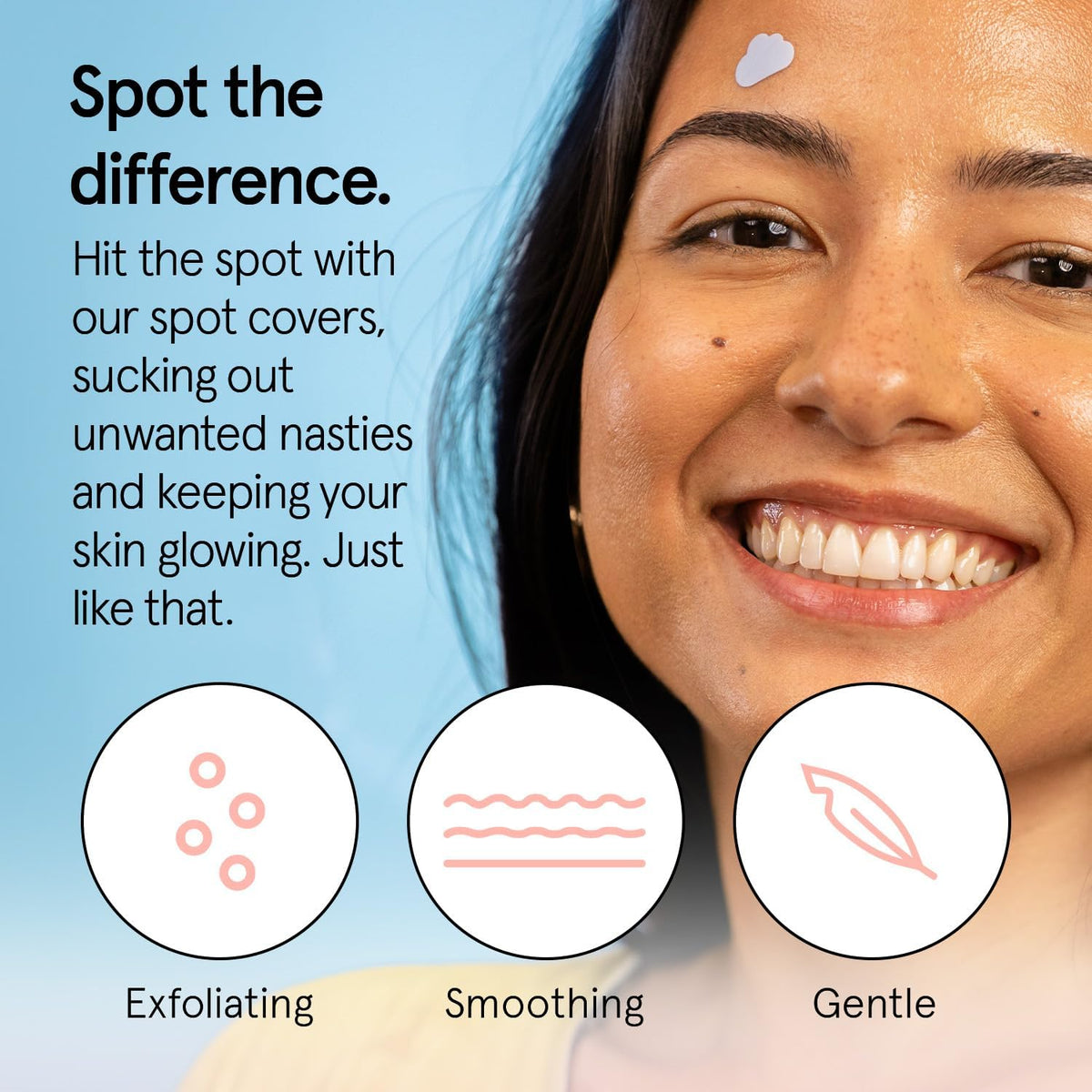 Grace & Stella heart-shaped patches on the face offer discreet protection during daily activities.