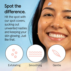 Grace & Stella heart-shaped patches on the face offer discreet protection during daily activities.