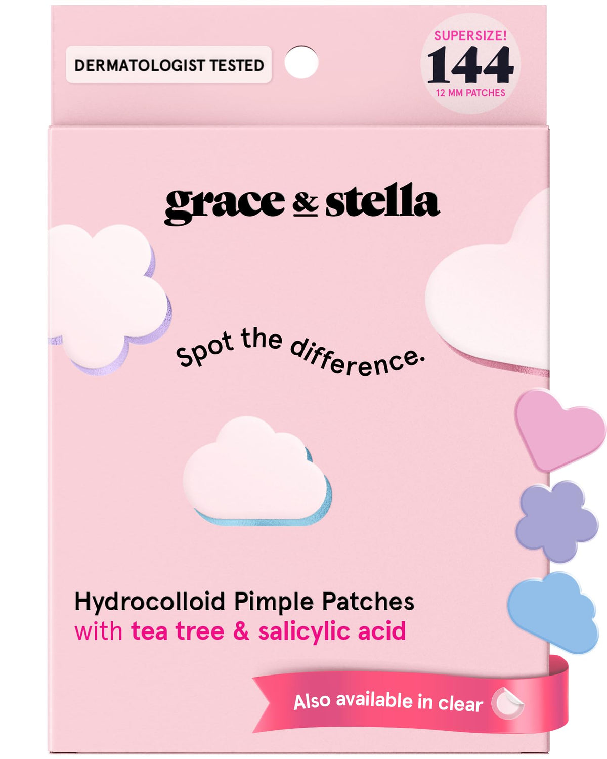 Grace & Stella patch pack 144-count keeps you prepared for frequent breakouts.
