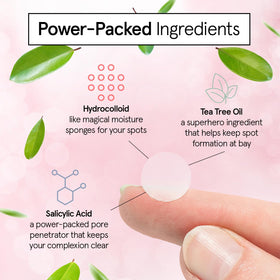 Grace & Stella patches applied on clean skin appear transparent and absorbent