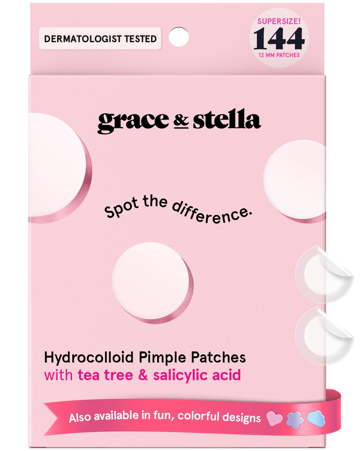 Grace & Stella pimple patches with spot absorption for clearer-looking skin