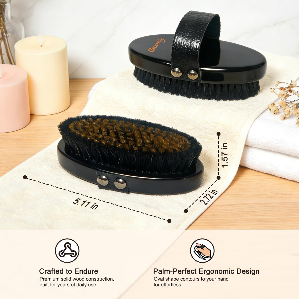 Gracekey adjustable leather strap ensures secure fit during use.