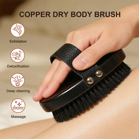 Gracekey copper-wrapped filaments close-up highlight durable bristle design for gentle exfoliation.