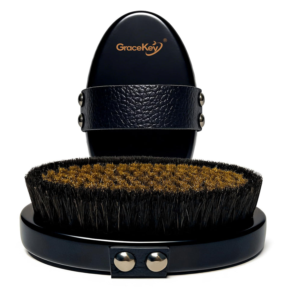 Gracekey Ionic Copper Dry Brush bristles demonstrate copper-infused texture for daily exfoliation and renewal.