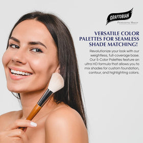 Graftobian HD Glamour Creme Foundation Palette Cool #1 application demo shows creamy texture for range