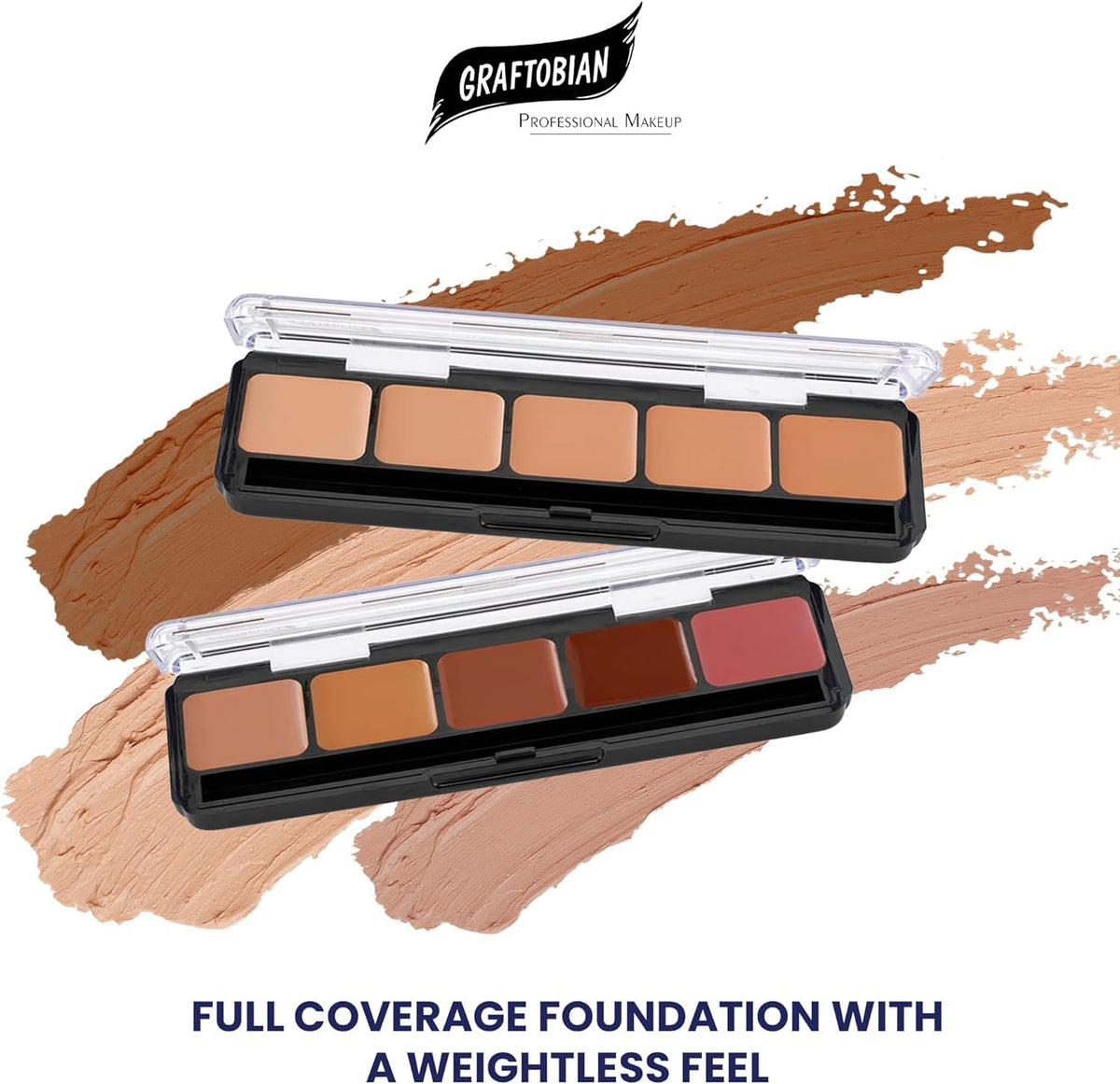 Graftobian HD Glamour Creme Foundation Palette Cool #1 contouring focus for sculpted features