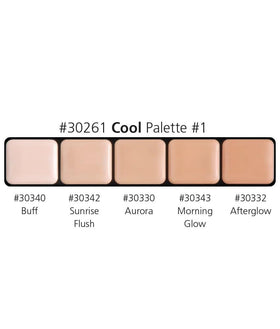 Graftobian HD Glamour Creme Foundation Palette Cool #1 cream texture close-up for satin finish