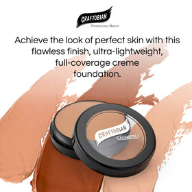 Graftobian HD Glamour Creme Foundation shade palette with 65 tones for perfect matches.