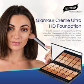Graftobian HD Glamour Creme Warm Foundation Closeup demonstrates satin finish