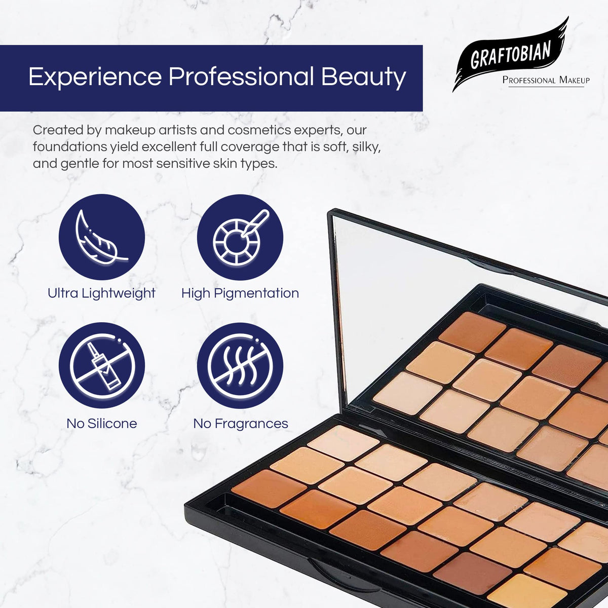 Graftobian HD Glamour Creme Warm Swatch 01 highlights creamy texture and blendability