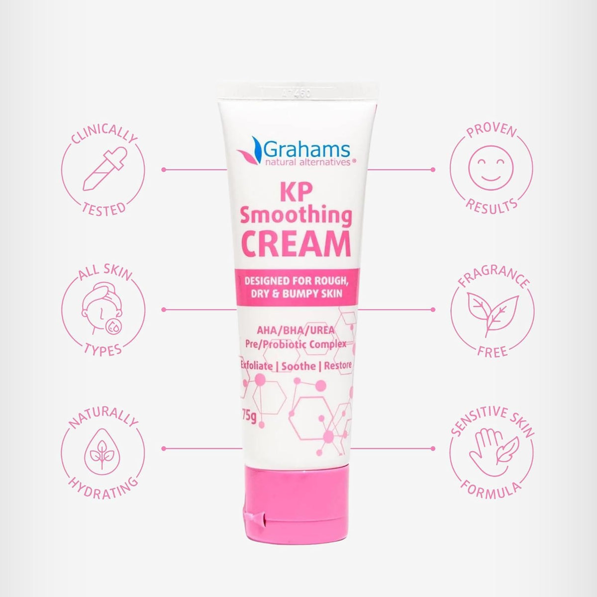 Grahams Natural KP Cream fragrance-free label signals hypoallergenic care