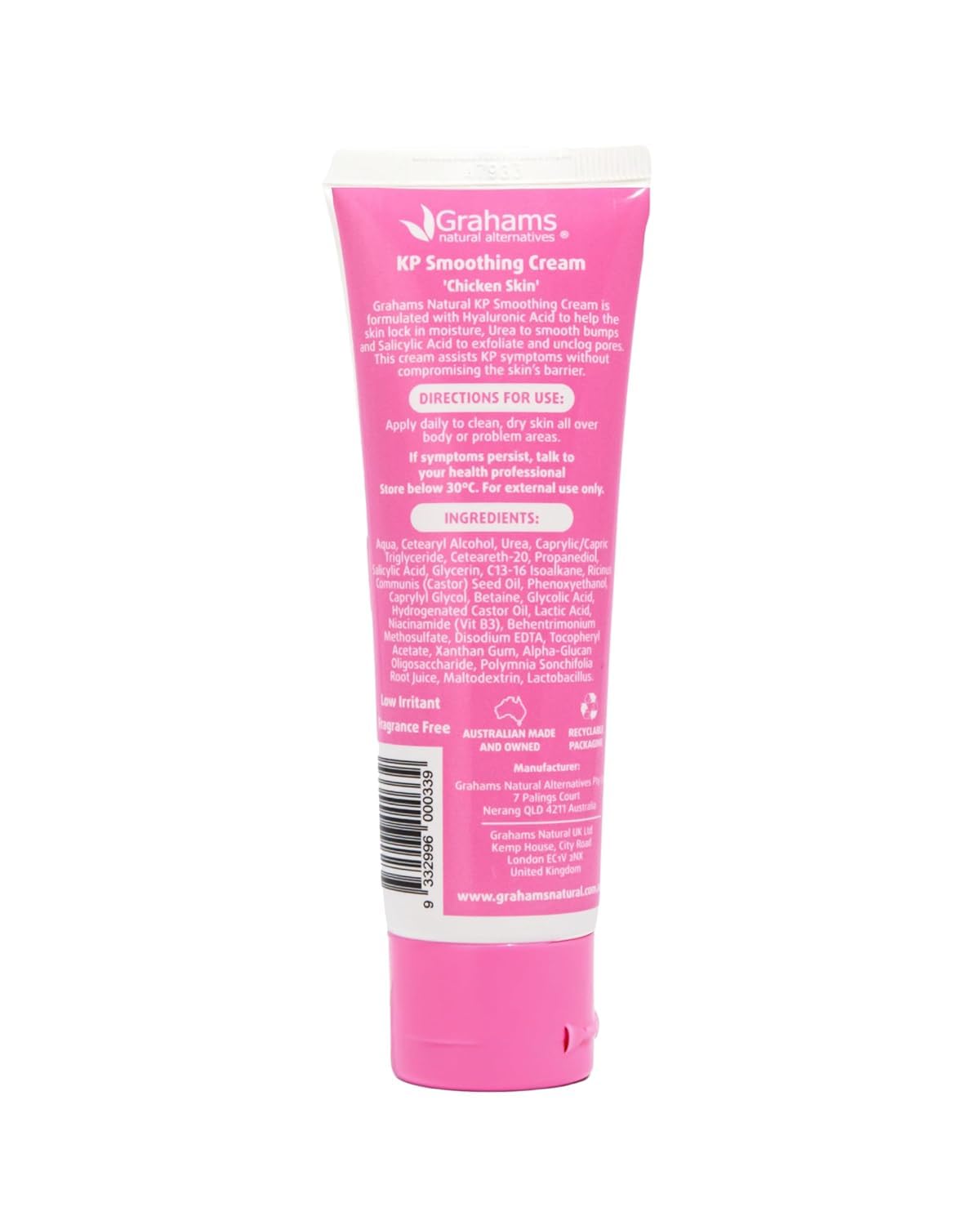 Grahams Natural KP Cream packaging on dresser ready for daily use