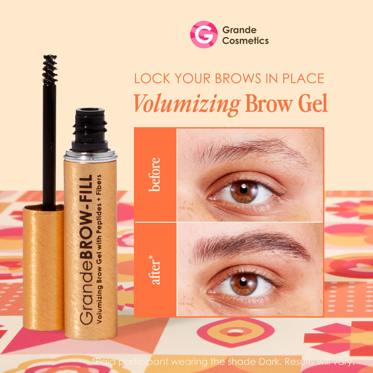 GrandeBROW-FILL brush applicator enables precise application on sparse brows