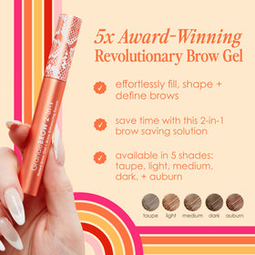 Auburn shade swatch on skin showing natural tint with GrandeBROW