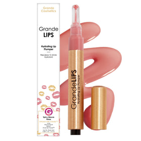 Grande Cosmetics GrandeLIPS bottle close-up showing glossy hydration and potential volume.