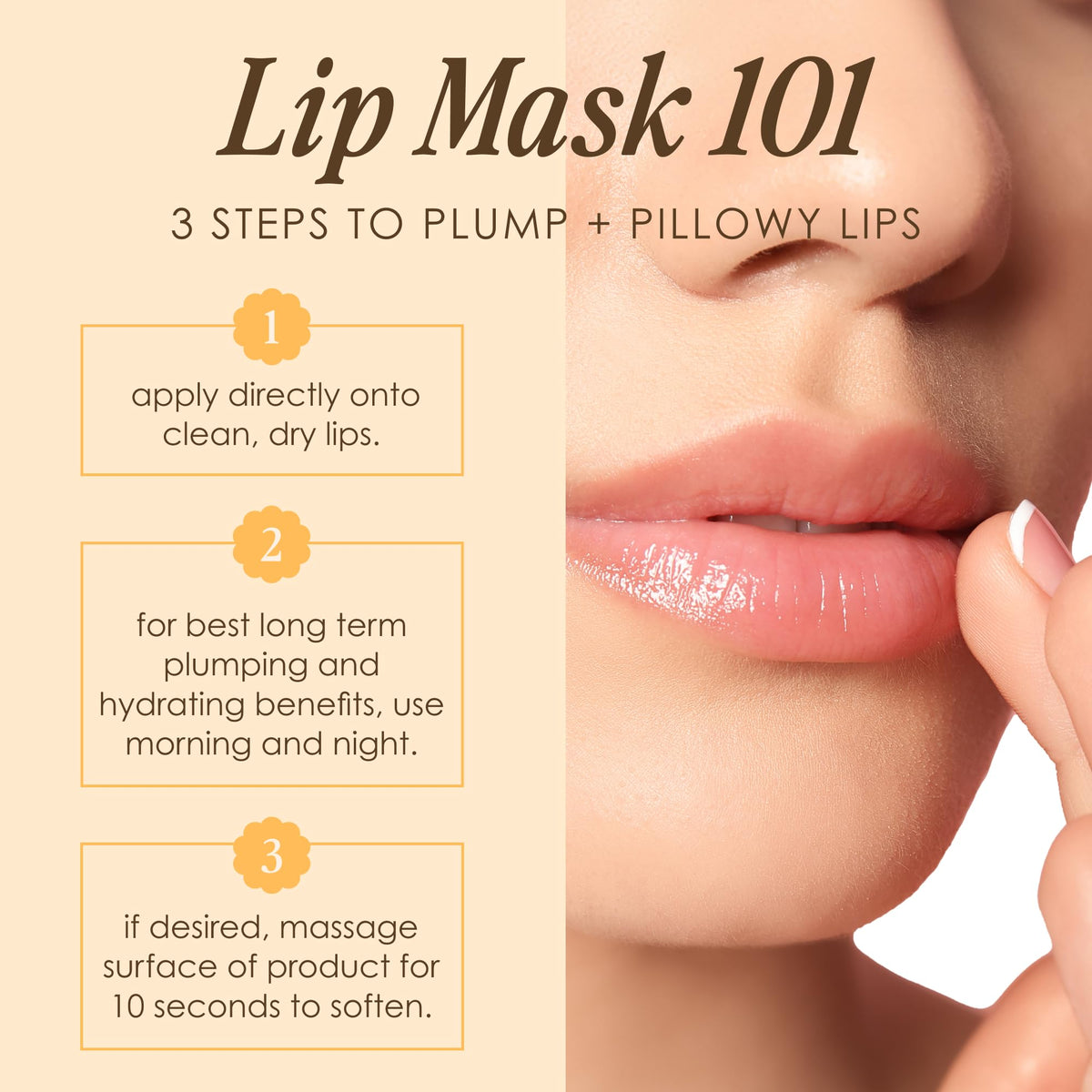 GrandePOUT lip skin barrier visualization during wear shows hydrated lips.