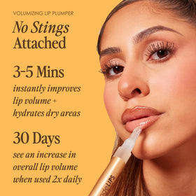 GrandeLIPS Barely There shade on lips with glossy finish