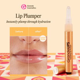 GrandeLIPS gloss wand close-up showing shine and texture