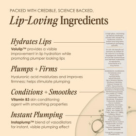 Soft, glossy lips after using GrandeLIPS with cushion applicator