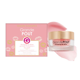 GrandePOUT plumping lip mask Berry Mojito jar hydrates lips and smooths lines.