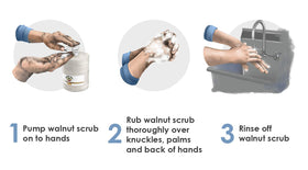 Grandpa Gus's 1-gallon container provides convenient shop-ready hand cleaning.