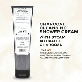 Grandpa Soap Charcoal Shower Cream foam lather ready for a refreshing start to the day.
