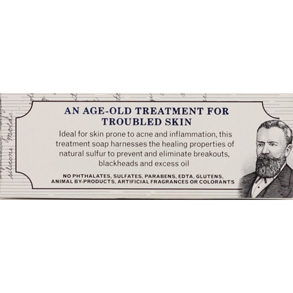 Grandpa's Thylox sulfur soap close-up bar highlighting texture and sulfur presence.