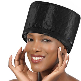 Granteva hair steamer cap for deeper conditioning and product penetration.
