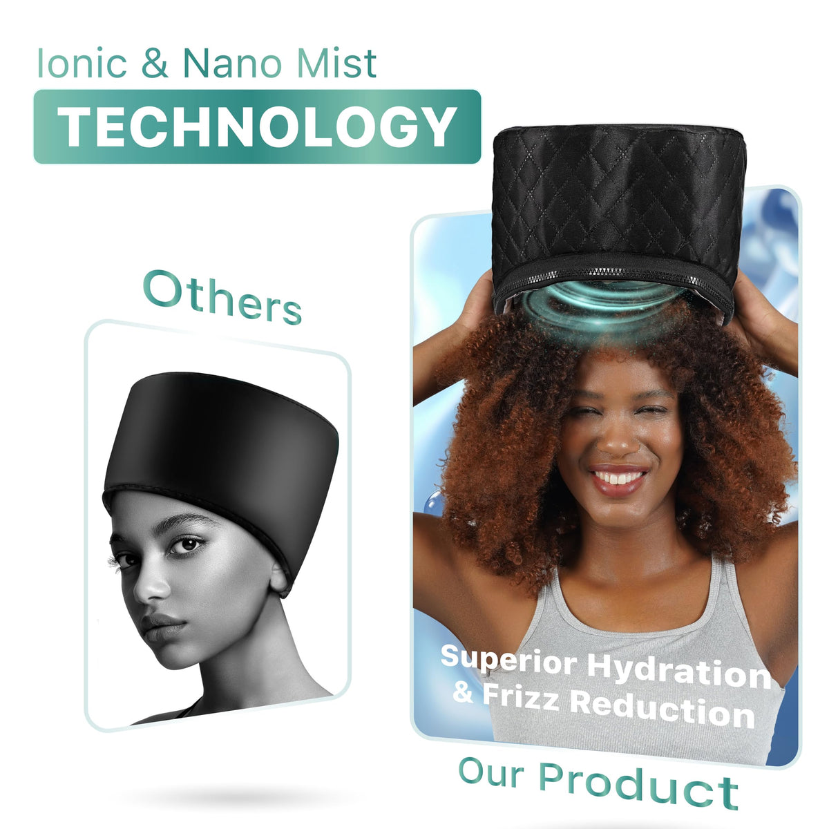 Granteva heat cap with smart timer for precise conditioning sessions.