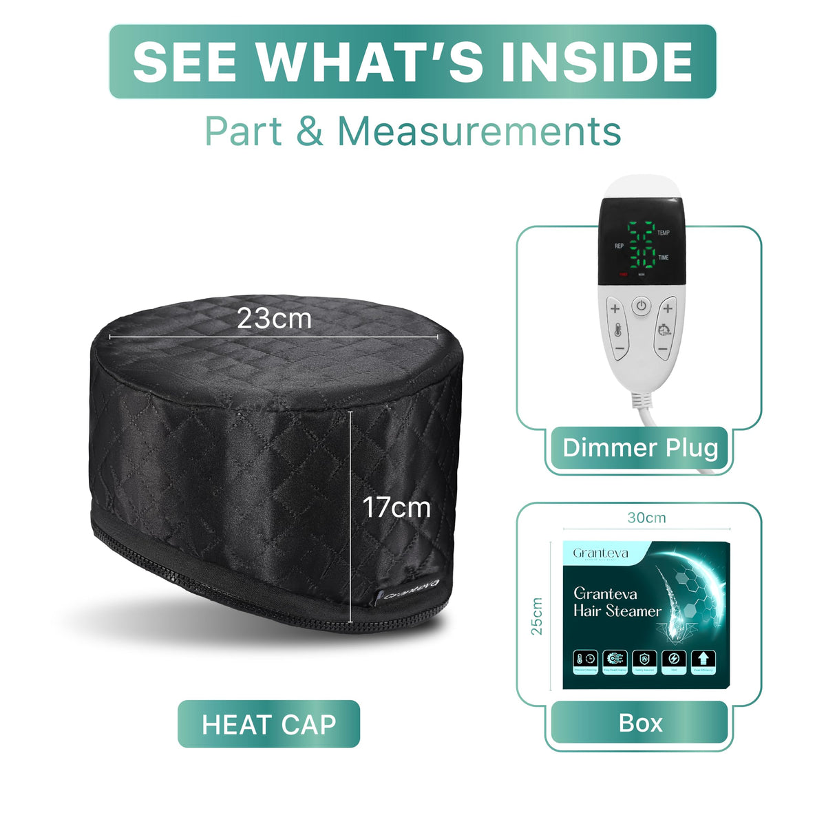 Granteva 3rd-gen steam cap offers salon-quality conditioning at home.