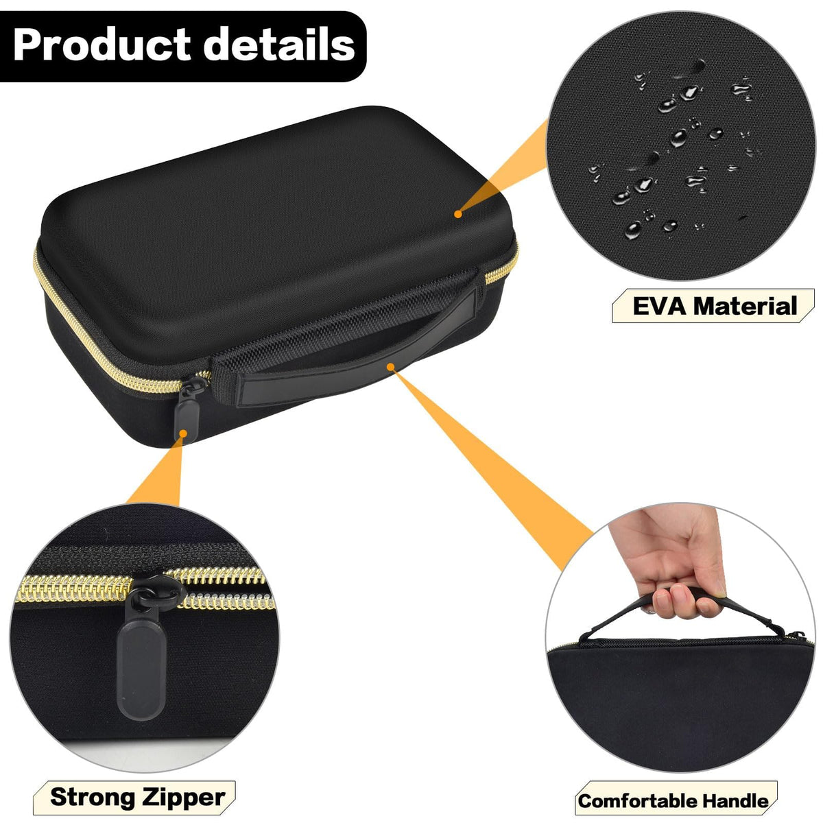 Grapsa case interior with elastic band securing clippers during transport