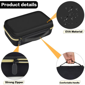 Grapsa case interior with elastic band securing clippers during transport