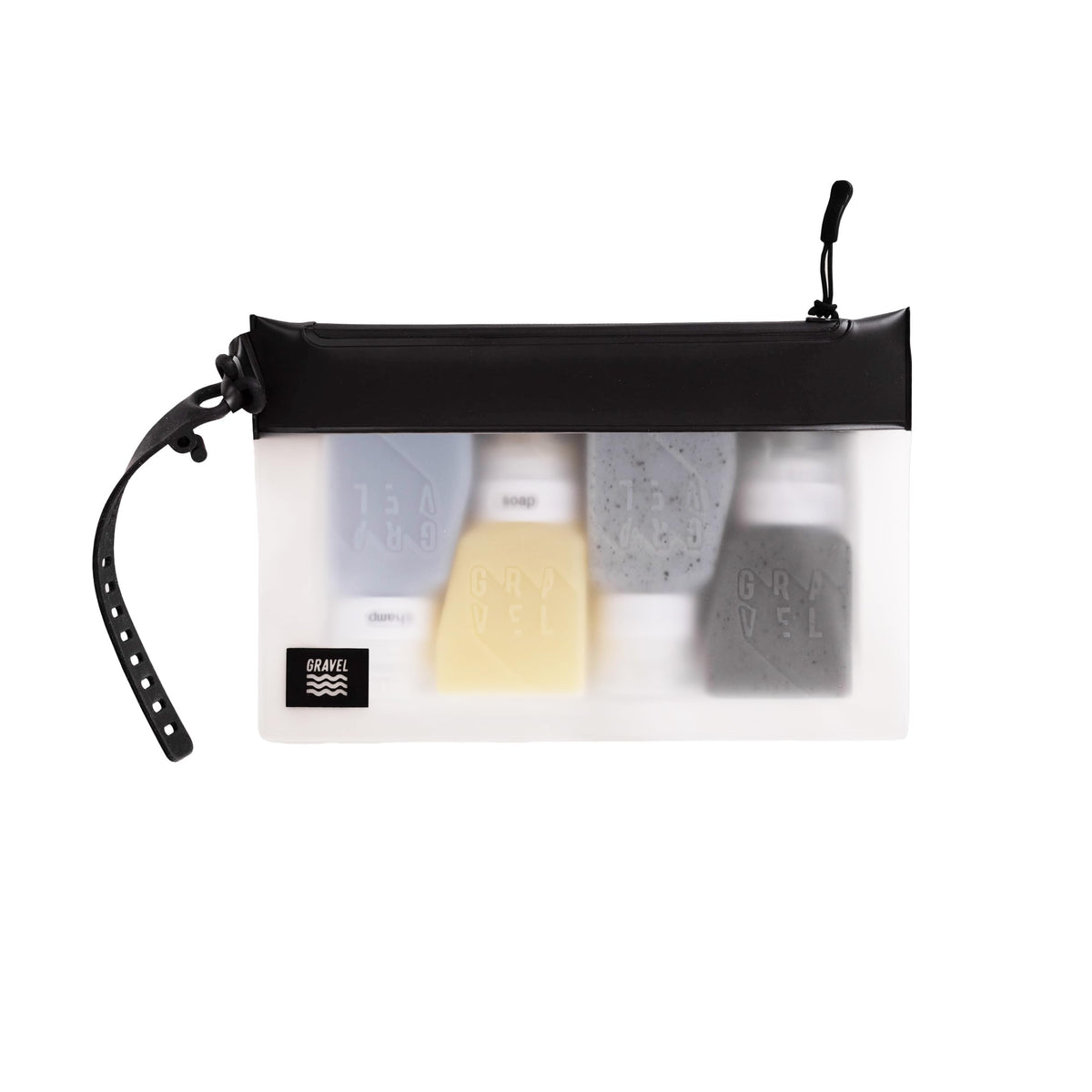 Gravel TSA-approved travel bottles 4-pack demonstrating compact, carry-on friendly 3oz sizes.