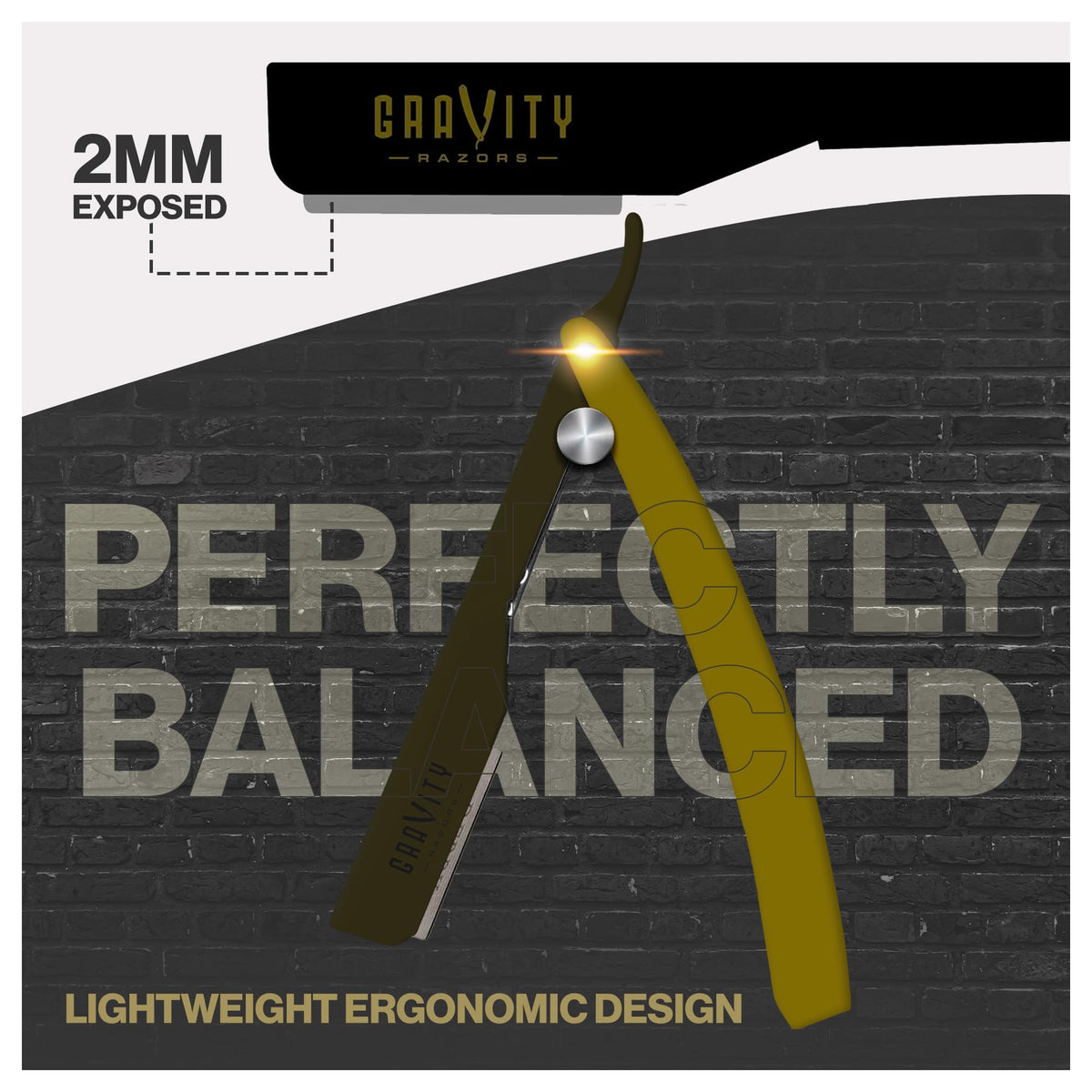 GRAVITY RAZORS included holster keeps the razor secure on the go.