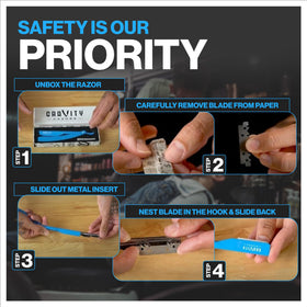 GRAVITY RAZORS lightweight balanced design reduces fatigue during sessions.