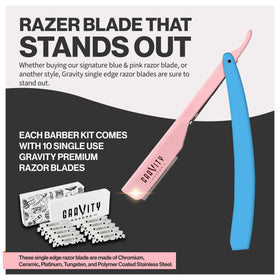 GRAVITY RAZORS premium Derby blades pack for durable, smooth shaves.