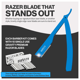 Yellow Derby blades option increases visibility and style in GRAVITY RAZORS kit.