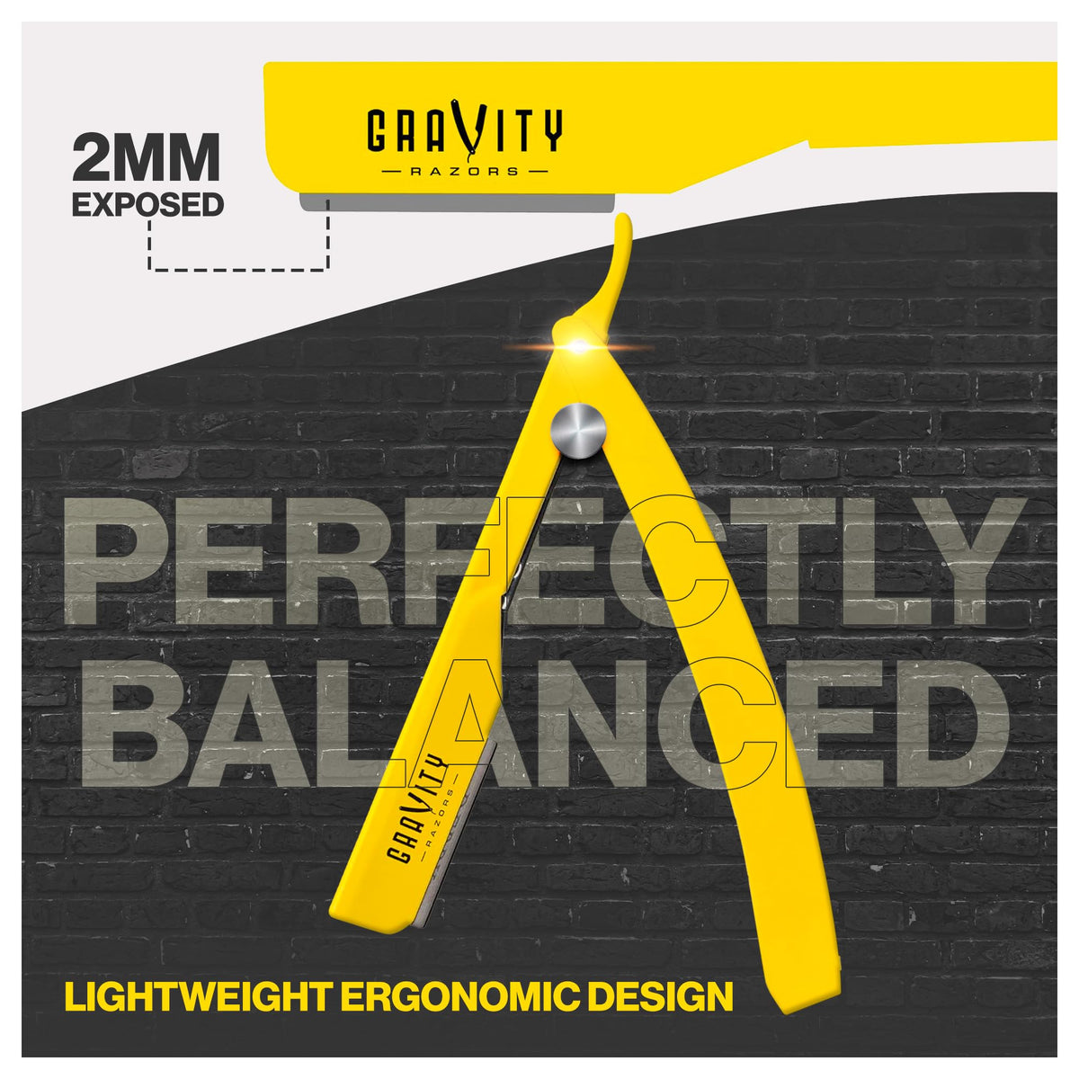 GRAVITY RAZORS stainless steel insert eases blade loading and accuracy