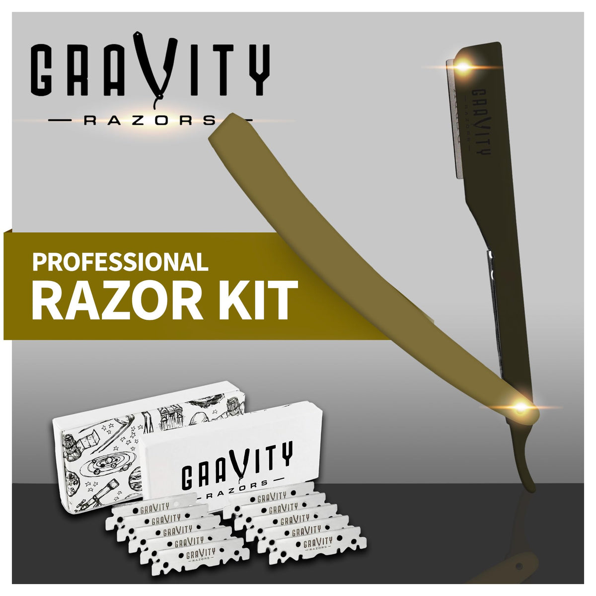 GRAVITY RAZORS 2mm exposed edge highlights blade visibility for accurate trimming.