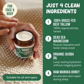Grazly Manuka honey high-UMF closeup signaling nourishing skin support.