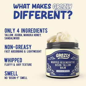 Grazly balm with Manuka honey texture close-up for hydration