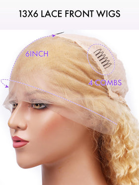 Grcabeir long wavy blonde close-up showing glossy texture
