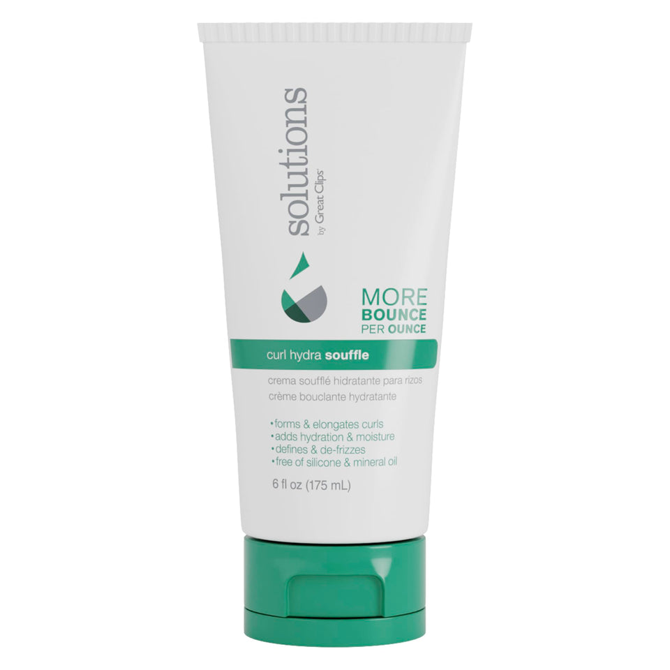 Great Clips Curl Hydra Souffle bottle pour for hydration and curl definition