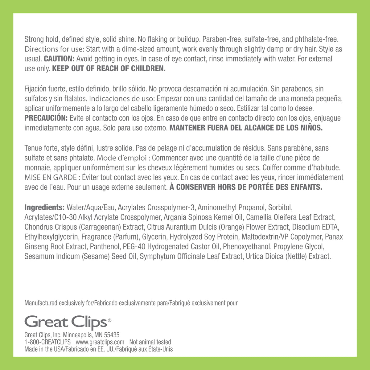 GREAT CLIPS Latitude gel in hand ready to define a strong style.