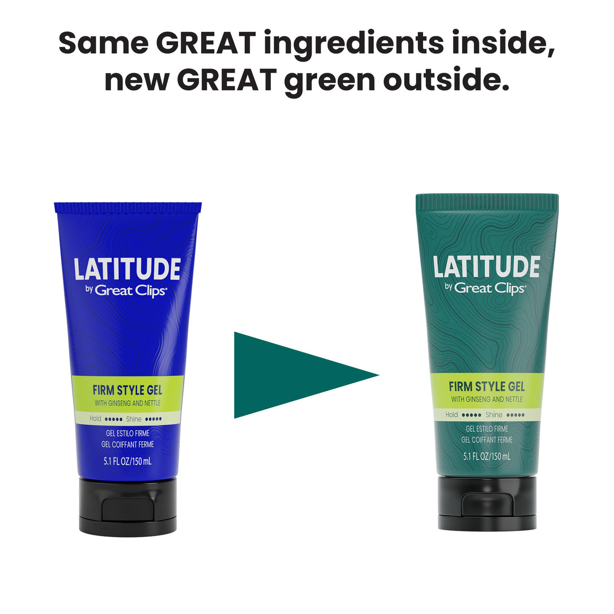 GREAT CLIPS Latitude jar close-up highlights hydrating formula and high gloss.
