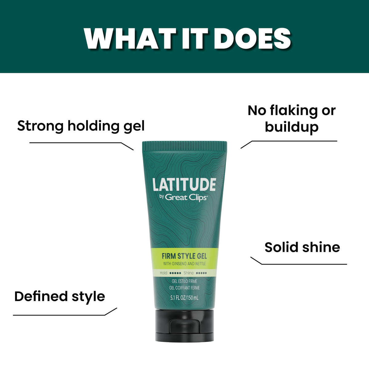 GREAT CLIPS Latitude label shows paraben-free, skin-friendly design.