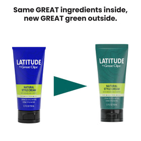 Great Clips Latitude lightweight cream being applied for flexible texture.